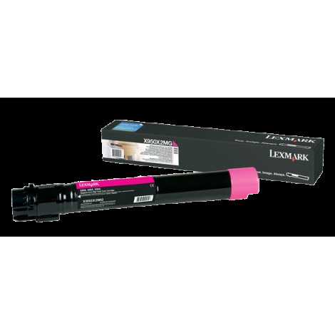 Lexmark X950X2MG | X95x Magenta Extra High Yield Toner Cartridge (22K) | Cartridge | Magenta