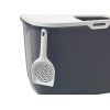 SAVIC HOP Anthracite with White Lid – Cat Litter Tray – 58.5x39x39.5 cm – 1 pc.