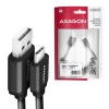 AXAGON BUCM-AM10TB TWISTER cable USB-C <-> USB-A, 0.6m, USB 2.0, 3A, ALU, tpe, black