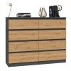 Topeshop M8 120 ANT/ART KPL chest of drawers