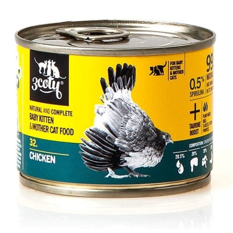 3Coty CHICKEN with Spirulina Baby&Mother Cats 180g
