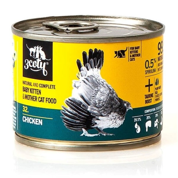 3Coty CHICKEN with Spirulina Baby&Mother Cats ...