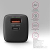 AXAGON Sil wallcharger 2x port (USB-A + USB-C), 30W | ACU-PQ30