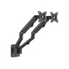 Gembird MA-WA2-01 monitor mount / stand 68.6 cm (27") Black Wall