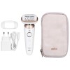 Braun Epilator | 9-011 3D Silk-epil 9 Flex | Operating time (max) 50 min | Number of power levels 2 | Wet & Dry | White/Gold