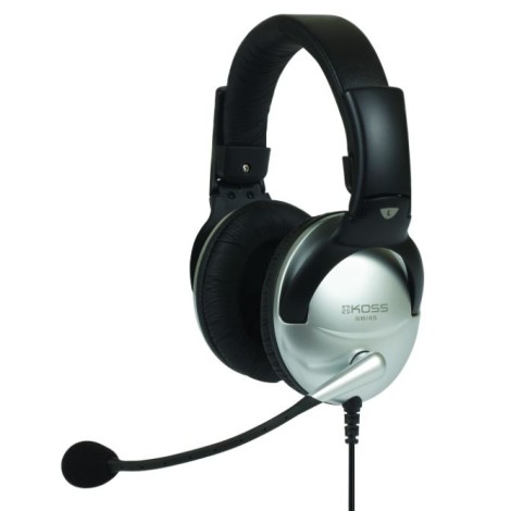 Koss | Headphones | SB45 | Wired | On-Ear | Microphone | Noise canceling | Silver/Black