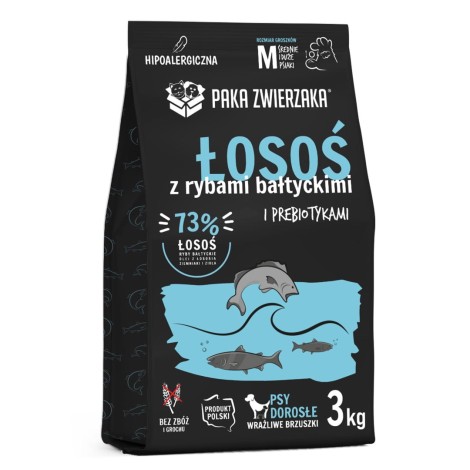 PAKA ZWIERZAKA Salmon with Baltic fish M - dry dog food - 3kg