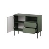 1D2S TRESSE chest of drawers 100x40x75 matte green