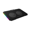 Genesis Laptop Cooler Cooling Pad Fury Gunbai G3 Fans, RGB LED Light, 2 USB, 14.1-17.3