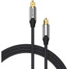 Kabel audio optyczny Vention w oplocie z aluminiowym złączem 5m szary