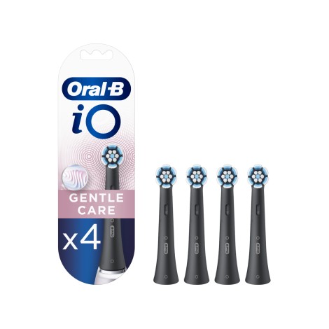 Oral-B | Toothbrush replacement | iO Gentle Care | Heads | For adults | Number of brush heads included 4 | Number of teeth brushing modes Does not apply | Black