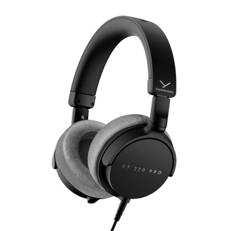 Beyerdynamic DT 270 PRO Compact Over-Ear Studio Headphone with dual-sided cable connector (detachable) Stereo jack 3,5mm with adapter to 6,3