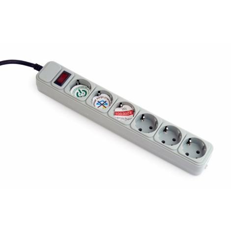 Gembird SPG6-B-6C power extension 1.8 m 6 AC outlet(s)