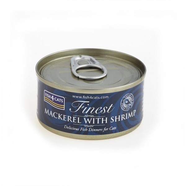 FISH4CATS Mackerel with shrimp - wet ...