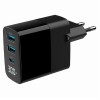 CHARGER USB 30W 3PORT/TA-UC-PDQC30LCD-BK-02 GEMBIRD