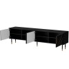 Cama 4D MOUNTAIN TV cabinet 204x40x55 black + gold