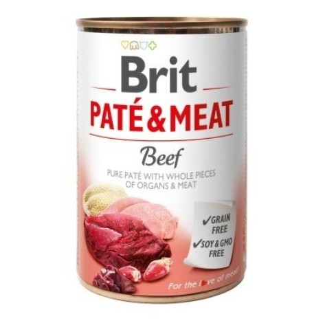 BRIT Paté & Meat with Beef - wet dog food - 400g