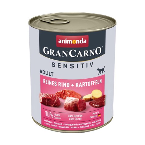 ANIMONDA GranCarno Adult Sensitiv Beef with potatoes - wet dog food - 800g