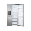 LG Refrigerator | GSLC41PYPE | Energy efficiency class E | Free standing | Side by side | Height 179 cm | Fridge net capacity 420 L | Freezer net capacity 221 L | Display | 36 dB | Grey