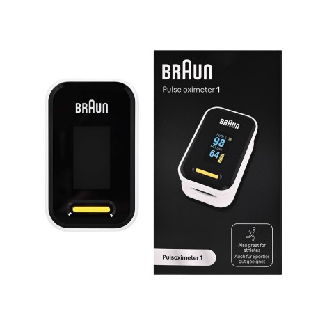 Braun YK-81CEU pulse oximeter Black, Stainless steel