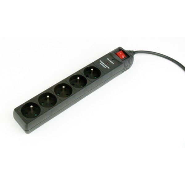 Gembird SPF5-C-10 surge protector Black 5 ...