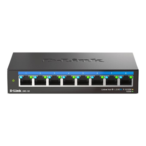 D-Link DMS-108/E | 8-Port 2.5G Multi-Gigabit Desktop Switch | Desktop | Unmanaged