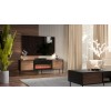 Cama CORTINA TV cabinet 180x40x60 black/walnut + black fireplace