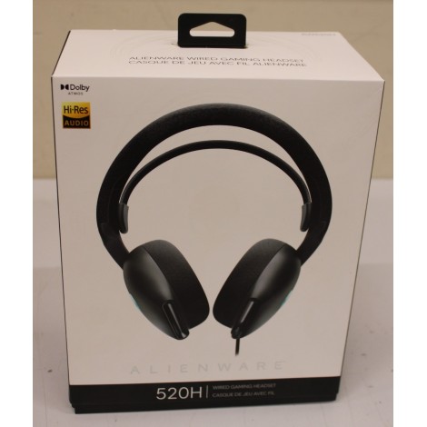 SALE OUT. Dell Alienware Wired Gaming Headset - AW520H (Dark Side of the Moon) | Dell Alienware Wired Gaming Headset | AW520H | Wired | Over-Ear | USED, SCRATCHES | Noise canceling