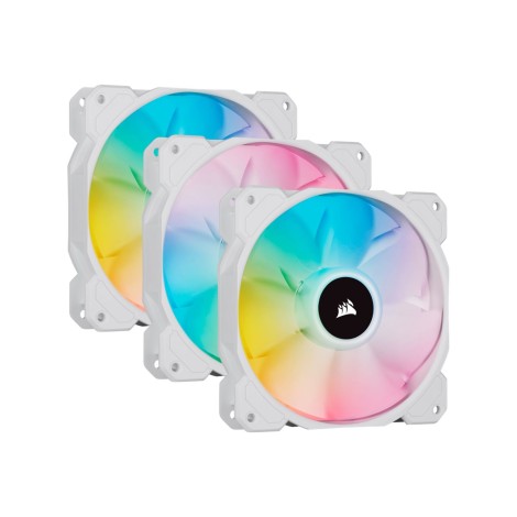 Corsair | 120mm White PWM Fan, Triple Pack with Lighting Node CORE | iCUE SP120 RGB ELITE Performance | Case Fan