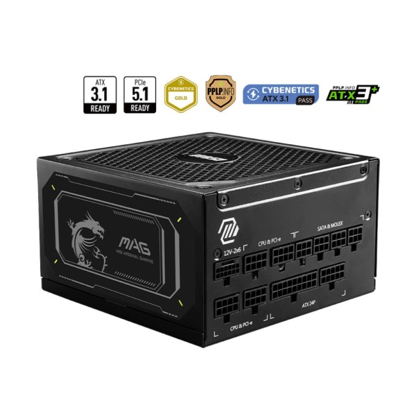 Power Supply|MSI|MAG A1000GL PCIE5 II|ATX 3.1|1000 ...