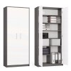 OLIV 2D CLOSED SHELVING UNIT, ANTHRACITE/WHITE SET
