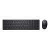 Dell | Pro Keyboard and Mouse (RTL BOX) | KM5221W | Keyboard and Mouse Set | Wireless | Batteries included | RU | Black | Wireless connection