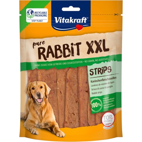 VITAKRAFT Pure Rabbit Strips - dog treat - 250 g