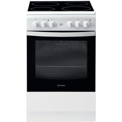 INDESIT | Cooker | IS5V8GMW/E | Hob type Vitroceramic | Oven type Electric | White | Width 50 cm | Grilling | Depth 60 cm | 57 L