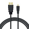 Savio CL-40/M HDMI (M) - micro HDMI (M) cable with Ethernet, 2m, Black