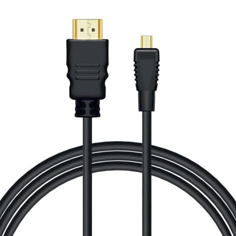 Savio CL-40/M HDMI (M) - micro HDMI (M) cable with Ethernet, 2m, Black