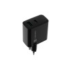 NATEC RIBERA GAN CHARGER 1x USB-A + 1x USB-C 65W BLACK