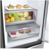 LG | Refrigerator | GBB71PZDMN | Energy efficiency class E | Free standing | Combi | Height 186 cm | No Frost system | Fridge net capacity 234 L | Freezer net capacity 107 L | Display | 36 dB | Silver