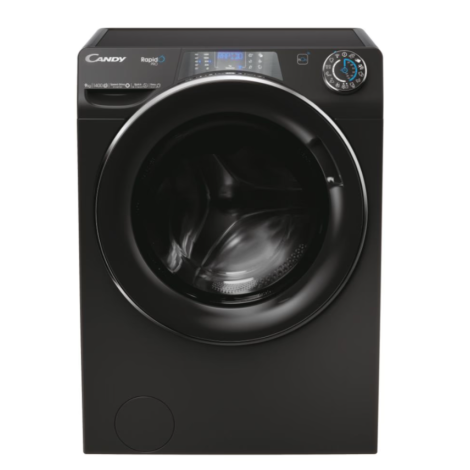 Candy | Washing Machine | RP 496BWMBCB/1-S | Energy efficiency class A | Front loading | Washing capacity 9 kg | 1400 RPM | Depth 53 cm | Width 60 cm | Display | TFT | Steam function | Wi-Fi | Glossy Black