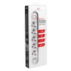 Maclean power strip, 5 socket extension + 3xUSB, 110-240V AC 50/60Hz, 2.1A max 2500W, 1.5m, white, MCE395 W