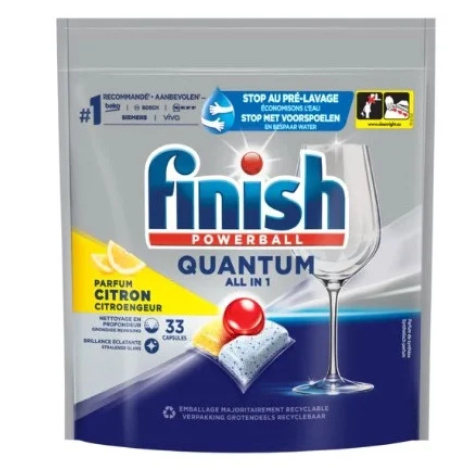 FINISH Dishwasher Tablets | Finish Quantum, Lemon, 33 pcs.