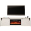 RTV GRANERO + fireplace cabinet 200x56.7x35 white/gloss white