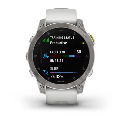 Garmin epix Gen 2 3.3 cm (1.3") AMOLED 45 mm Digital 416 x 416 pixels Touchscreen White Wi-Fi GPS (satellite)