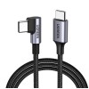 Ugreen USB-C (straight) / USB-C (angled) PD QC 60W 3A 0.5m US255 (grey)