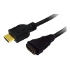 Logilink | HDMI Cable Type A Male - HDMI Type A Female | Black | HDMI Type A Female | HDMI Type A Male | HDMI to HDMI | 2 m