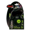 Flexi Automatic leash Black Design S 5 m, green