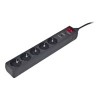 Surge Protector SPG5-C-5/ 1.5 m/ 5 Sockets/ Black