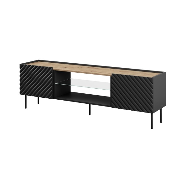 EF ONDA RTV cabinet 180x40x39-58 black ...