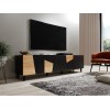 RTV cabinet ETNA 200x42x52 black matt + oak craft