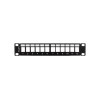 LANBERG PATCH PANEL BLANK 12 PORT 1U 10" BLACK